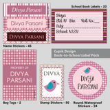 Pink Polka - Back to School Label Pack