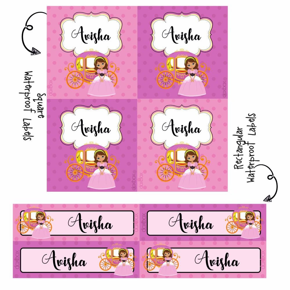 Princess's Label Princess Baby Labels Pack