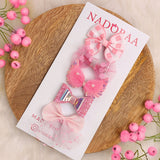 Nadoraa Rosy Blush Hairclips - Pack Of 5