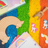 Rainbow rice sensory kit