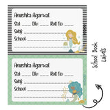 School Book Label - Mermaid Love