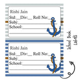 School Book Label - Nautical