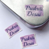 Purple Watercolour Transparent Labels