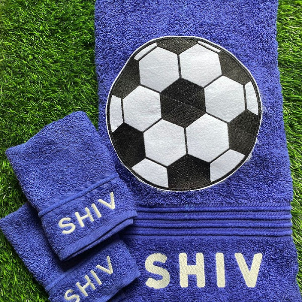 Personalised Towel and napkin – Football Small