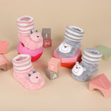 Fuzzy Teddy & Reindeer 3D Socks - 2 Pack