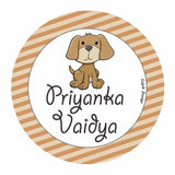 Puppy Love Waterproof Stickers (Round)