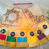 Timeless Rangoli Kit- With Peacock and Mandala Stencils