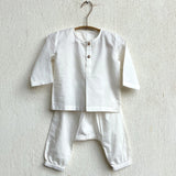 Unisex Organic Essential White Kurta + Pants