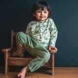 Unisex Organic Fish Print Kurta + Mint Pants