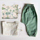 Unisex Organic Koi Bag - Koi Mint And White Ang + Mint Pants