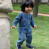 Unisex Organic Zoo Bag - Indigo Raidana + Check Kurta + Check Pants