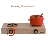 Wooden Gas Stove and Cooking Set (10 Pcs)