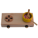 Wooden Gas Stove and Cooking Set (10 Pcs)