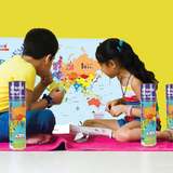 World Map for Kids with Reusable Stickers