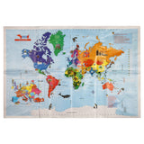 World Map for Kids with Reusable Stickers