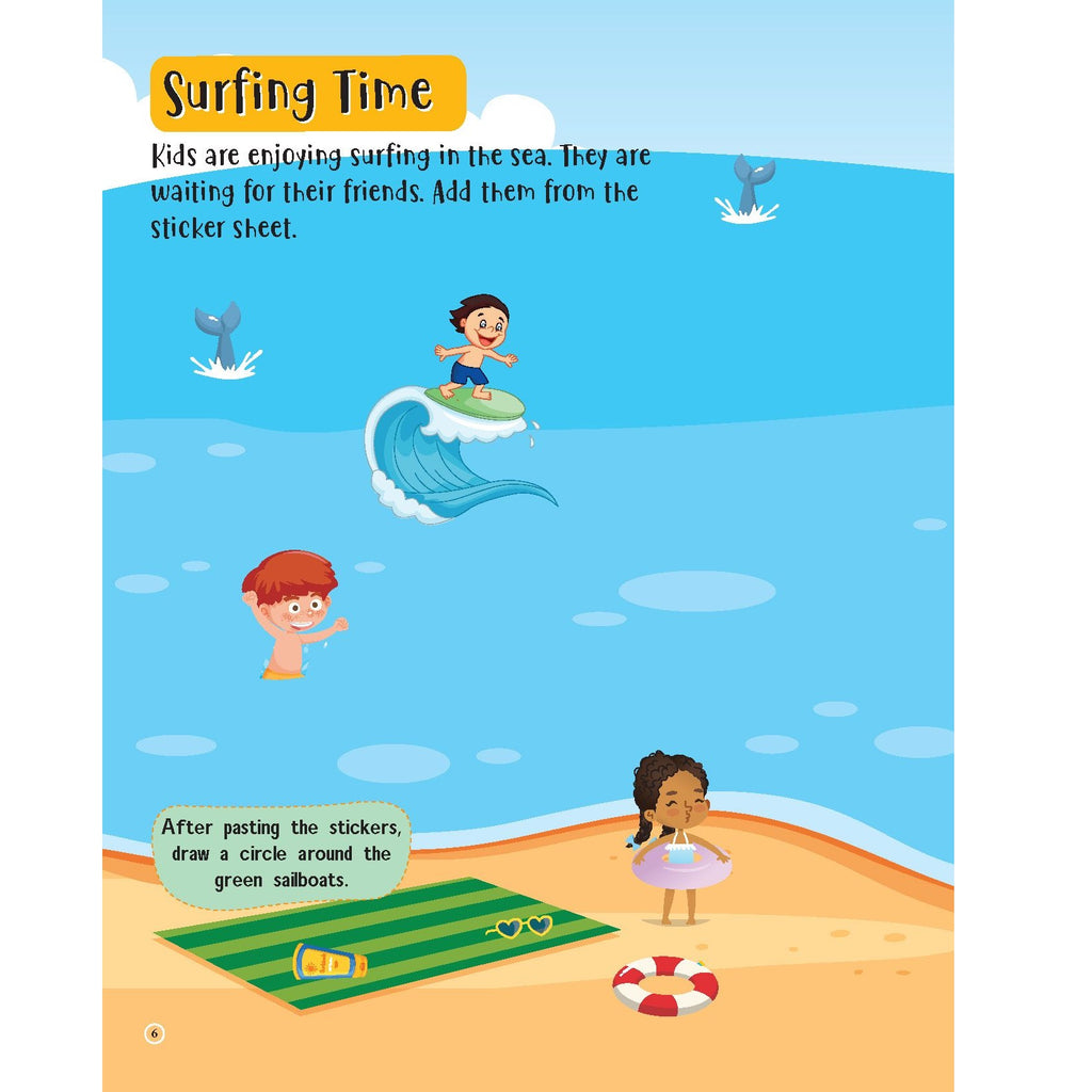 555 Stickers, Sea, Sun and Play Activity & Colouring Book