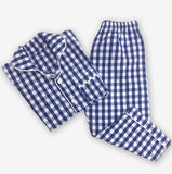 Men Classic Navy Gingham Pajama Set