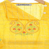 Embroidered Boys Yellow Kurta Set