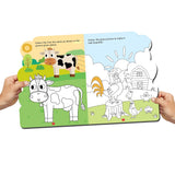 Farm Activity and Colouring Book- Die Cut Animal Shaped Book