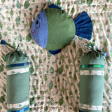 Organic Newborn Gift Set - Blanket + Mustard Seed Pillow + Bolsters - Koi