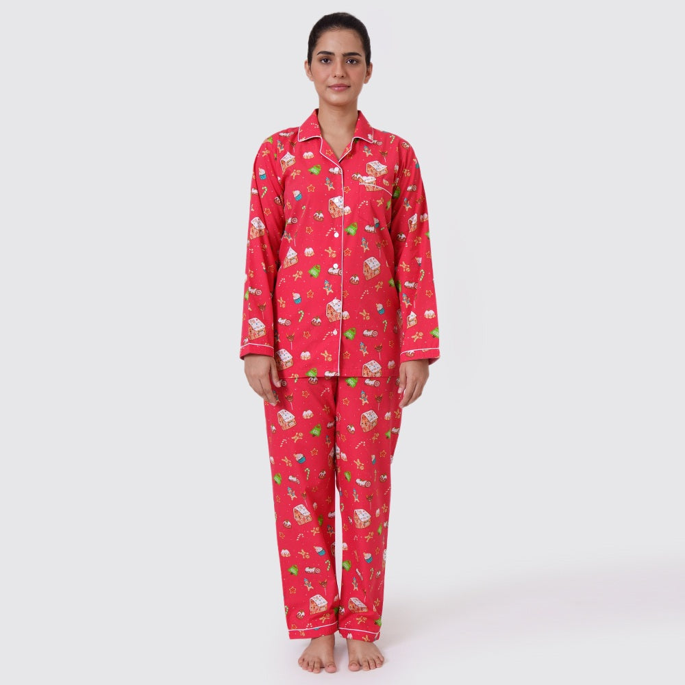Women Sweet Christmas Pajama Set