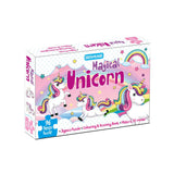 Magical Unicorn Jigsaw Puzzle for Kids – 96 Pcs | With Colouring & Activity Book and 3D Model