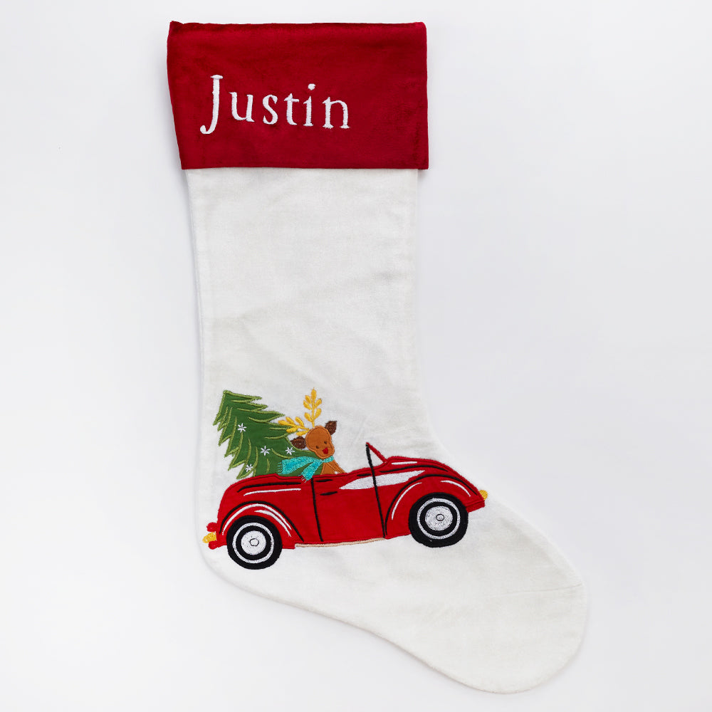 Christmas Truck Luxe Stocking