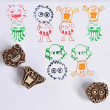 Monster Fun Wooden Stamps Set
