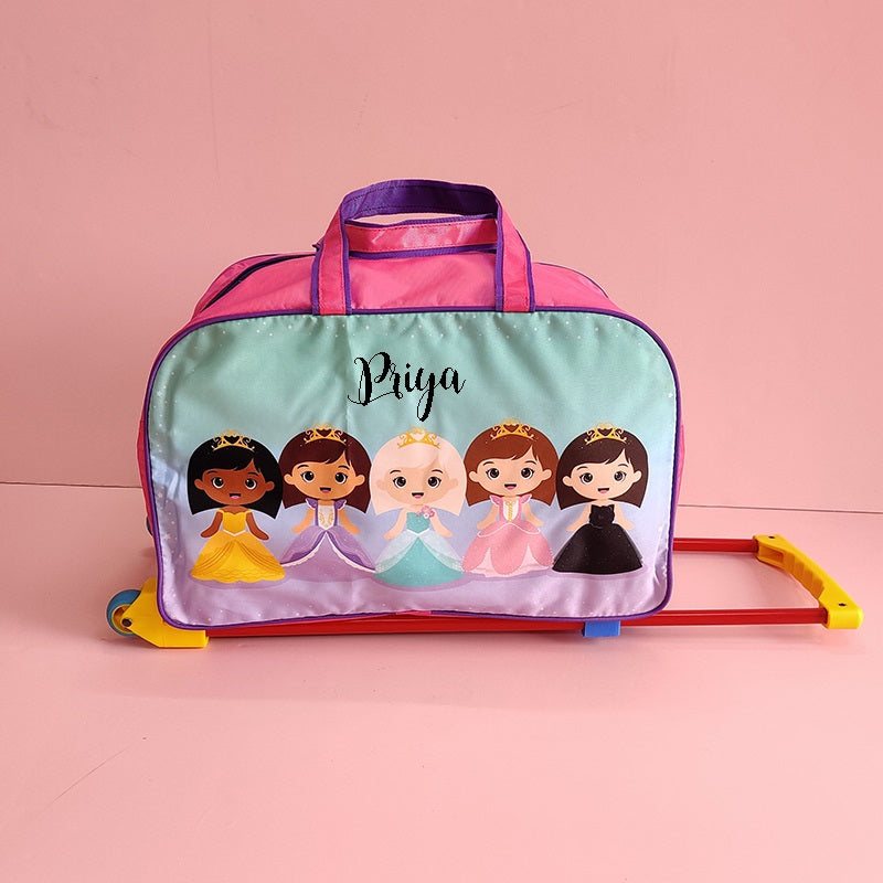 Eazy Kids - Trolley Bag 16-Inch w/ Lunch Bag & Pencil Case - Unicorn Pink