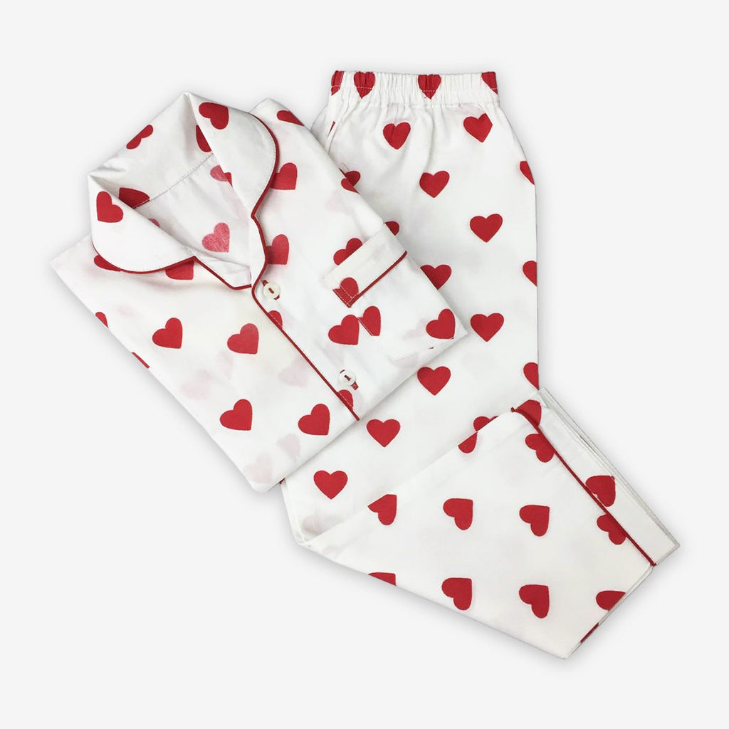 Red Hearts Pajama Set