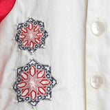 Red Embroidered Bandhgala Set