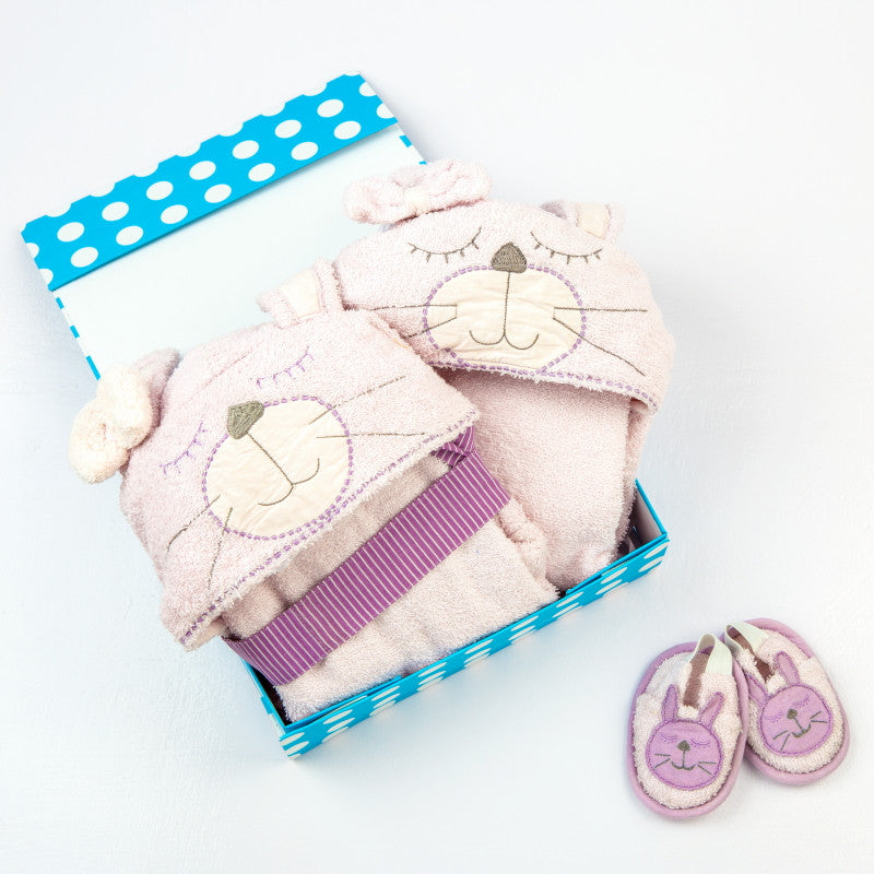 "Spa Time" New Born Gift Set (Bunny) - with Hooded Towel