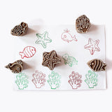 Under-the-Sea Wooden Stamps Set
