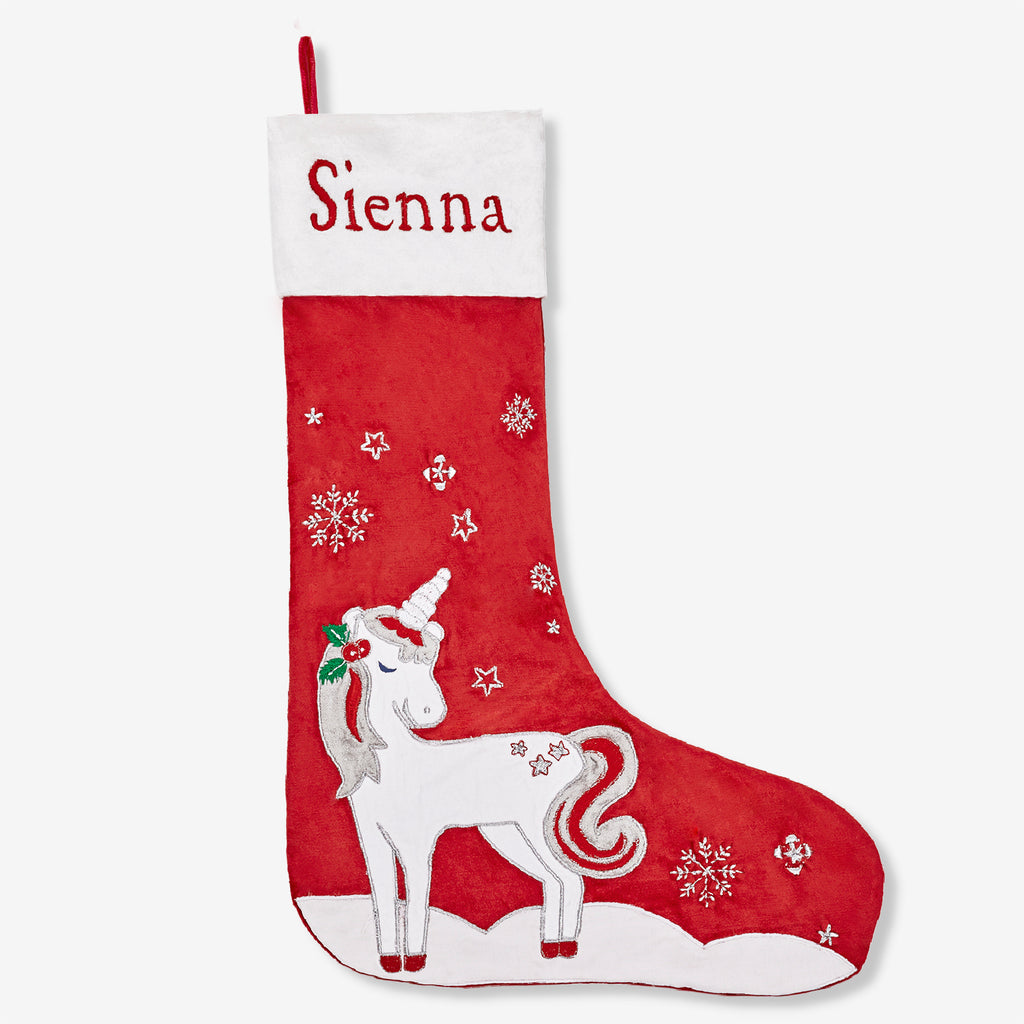 Magical Unicorn Luxe Stocking (Red Collection)